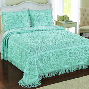 Collections Etc Calista Chenille Lightweight Bedsp...