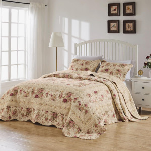 Greenland Home Antique Rose 100% Cotton Heirloom-Q...