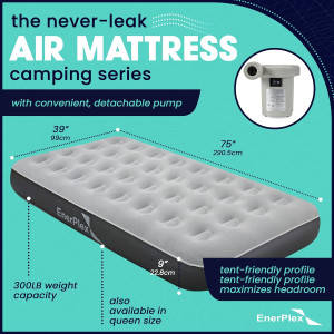 EnerPlex Never-Leak Camping Series Twin/Queen Camp...