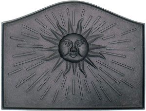 Sun Cast Iron Fireback, Black