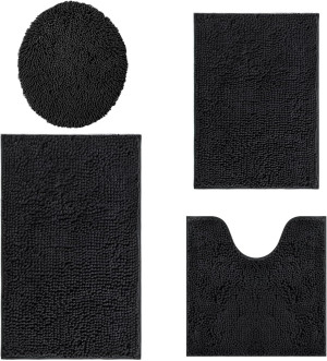 Bathroom Rugs Sets 4 Pieces Bath Mat Set, Plush Ba...