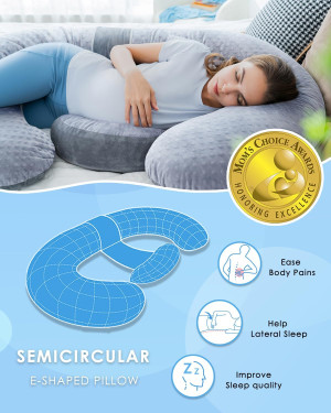QUEEN ROSE Pregnancy Pillows, E Shaped Full Body P...