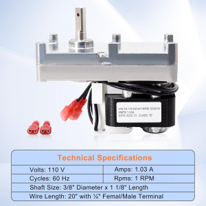 80488 Auger Feed Motor for Vogelzang VG5790 VG5770...