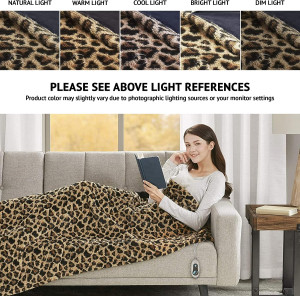 Beautyrest Brushed Long Fur Electric Throw Blanket...