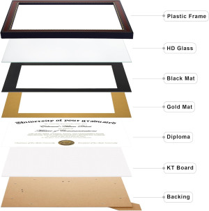 upsimples 11x14 Diploma Frame with High Definition...