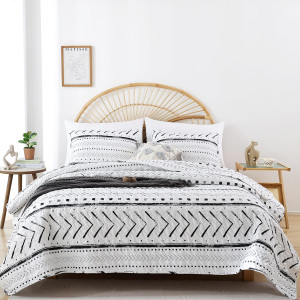 JANZAA Boho Bedding Bedspreads Queen Size,3 PCS Bo...