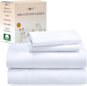 California Design Den 100% Cotton Sheets for Queen...