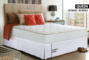 Utopia Bedding Queen Bed Skirt - Soft Quadruple Pl...