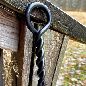 Fire Poker for Fire Pit, 40”Twisted Rope Design Fi...