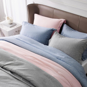 Bedsure Pink Duvet Cover Full Size - Super Soft Ca...