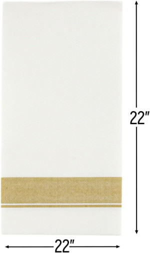 Cloth-Like Dinner Paper Napkins - Pack of 50 - Ele...