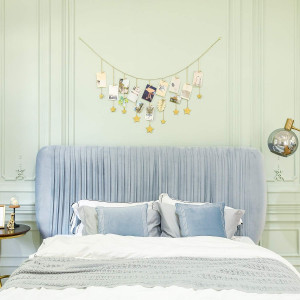 Mkono Hanging Photo Display Boho Decor Wooden Star...