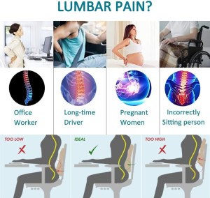 Lumbar Support Pillow for Office Chair Back Suppor...