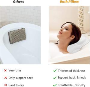 Luxury Bath Pillow for Tub BathTub Pillow Spa Pill...