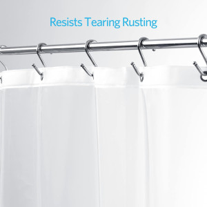 EHZNZIE Clear Shower Curtain Liner Light Weight PE...