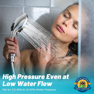 High Pressure Shower Head with Handheld, 8-mode Sh...