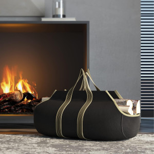 Fire Beauty Large Canvas Log Tote Bag Firewood Log...