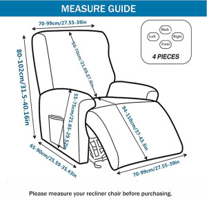 Eco-Ancheng Recliner Slipcovers 4-Pieces Lazyboy C...