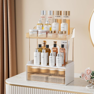 Delamu Bathroom Organizers and Storage, 2-Tier 2-D...