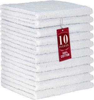 DecorRack 10 Pack 100% Cotton Wash Cloth, Luxuriou...