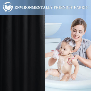 Extra Long Fabric Shower Curtain Liners 2 Pack - W...