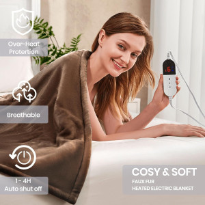 Premium Heated Blanket 50"×60" - Super Soft Electr...