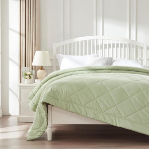 SunStyle Home Quilt Twin Sage Green Lightweight Co...