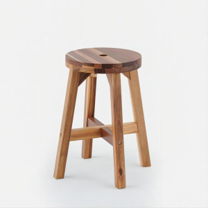 Acacia Wood Stool Round Small End Table, for Livin...