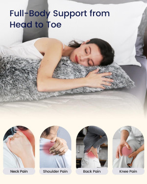 ZonLi Fluffy Body Pillow, Full Body Pillows for Ad...