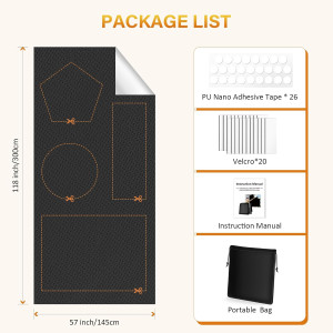 Portable Blackout Shades, 118 x 57 Inch Curtains F...