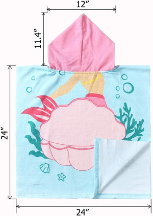 NovForth Kids Beach Towel for Boys Girls, Mermaid...