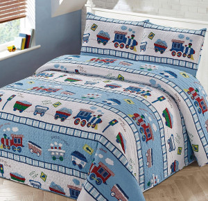 Kids Zone Home Linen Bedspread Coverlet Quilt Set...