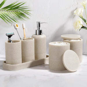 Bathroom Accessories Set, 6-Piece Bathroom Accesso...