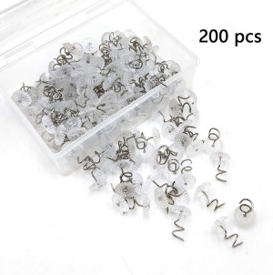 200 pcs Transparent Plastic Head Screw Nail for Up...