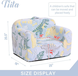 Tiita Kids Sofa, Chirldren Couch with Carrying Han...