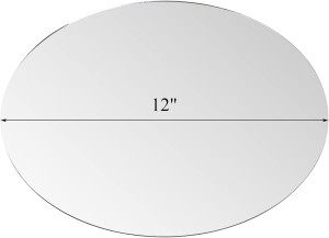 Suwimut Set of 12 Round Mirror Candle Plate Set, 1...