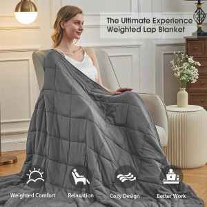 Weighted Blanket for Adults (12lbs, 48"x72" Twin S...