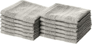 Amazon Basics Cotton Washcloths for Face, Soft, Ab...