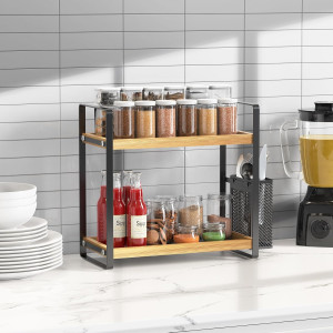 LEMIKKLE Bathroom Counter Organizer with Basket, B...