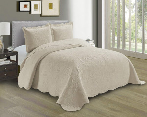 Linen Plus Embossed Coverlet Bedspread Set Oversiz...