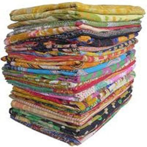 5 Pieces Mix Lot Whole Sale Tribal Kantha Quilts V...