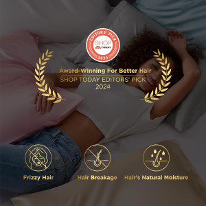 Bedsure Satin Pillowcase for Hair and Skin Queen,...