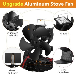 Wood Stove Fan, Fireplace Fan for Wood Burning Sto...