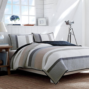 Nautica - Quilt, Cotton Reversible Bedding, Home D...