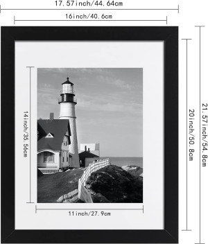 Picrit 16x20 Picture Frame 3 Pack, Black Poster Fr...