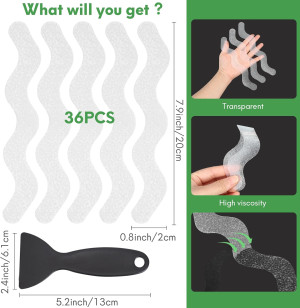 36 PCS Bathtub Non Slip Stickers, Anti Slip Shower...
