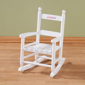 Miles Kimball Personalized Childs White Rocker - P...