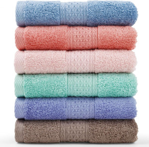 Cleanbear Face-Cloth Washcloths Set,100% Cotton, H...