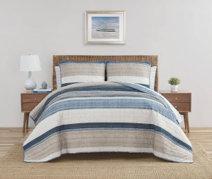Nautica - Queen Quilt Set, Cotton Reversible Beddi...