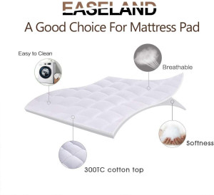EASELAND Queen Size Mattress Pad Pillow Top Mattre...